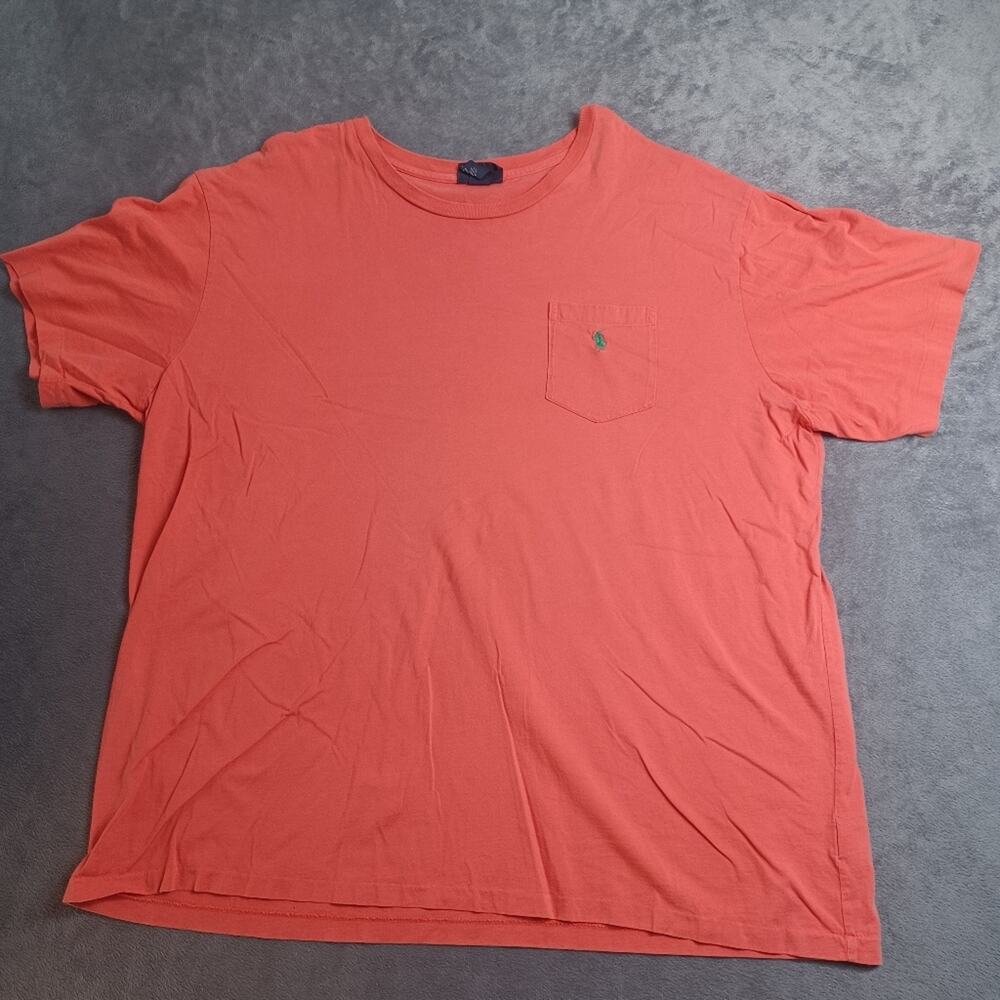 Polo By Ralph Lauren Pocket Shirt Mens XXL‎ Red Vintage Embroidered Pony